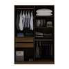 Manhattan Comfort Gramercy 2-Section Wardrobe Closet in Brown 157GMC5
